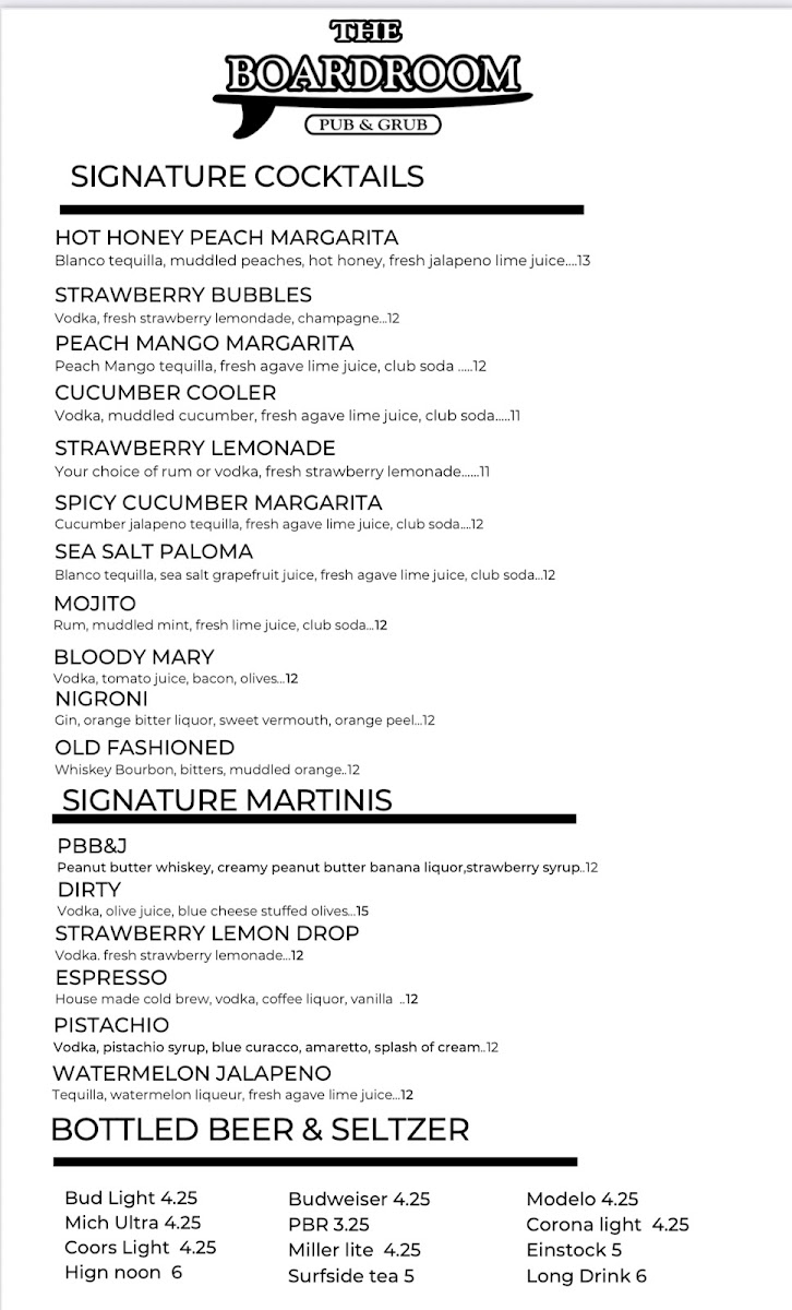 Menu The Boardroom Pub And Grub-3