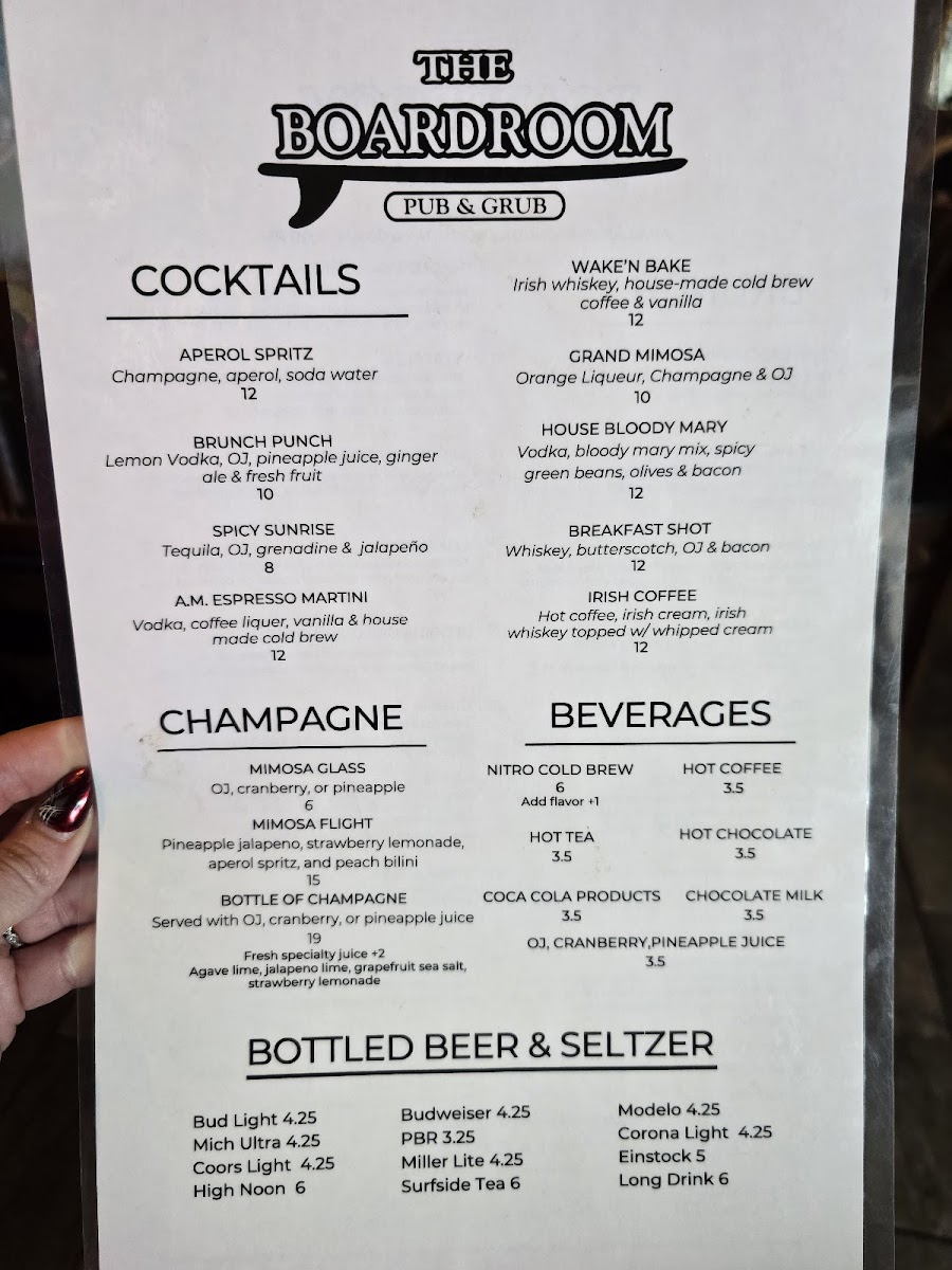 Menu The Boardroom Pub And Grub-6